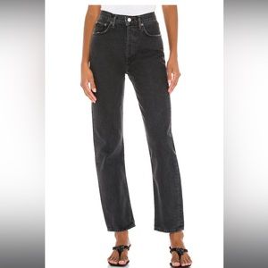 Agolde 90's Pinch Waist in Black Tea